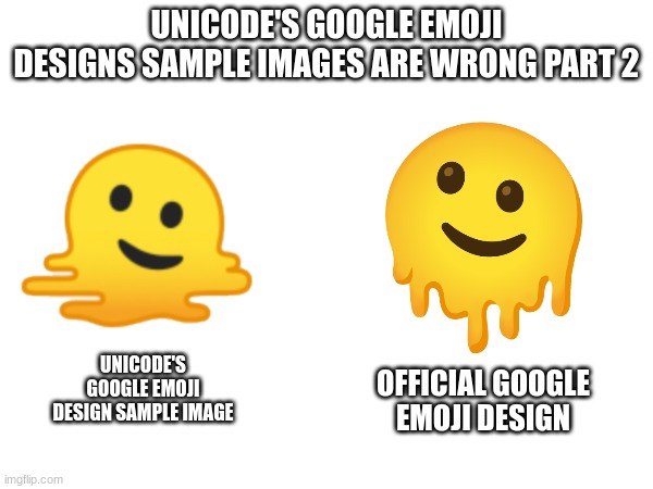 UNICODE'S GOOGLE EMOJI DESIGNS SAMPLE IMAGES ARE WRONG PART 2; UNICODE'S GOOGLE EMOJI DESIGN SAMPLE IMAGE; OFFICIAL GOOGLE EMOJI DESIGN | image tagged in emoji,emojis | made w/ Imgflip meme maker