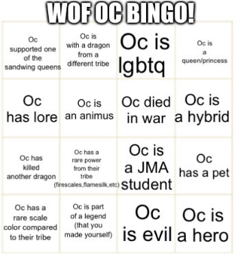 High Quality WOF OC Bingo! Blank Meme Template