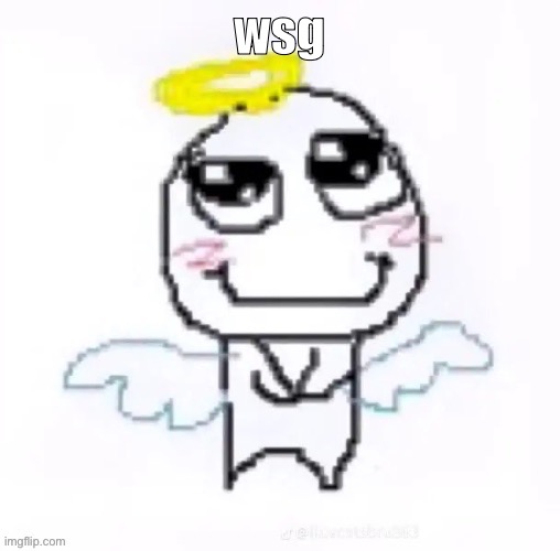 angelically | wsg | image tagged in angelically | made w/ Imgflip meme maker