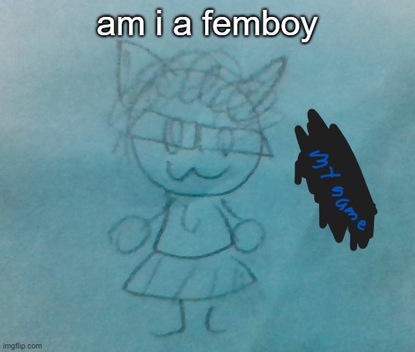 im not | am i a femboy | image tagged in bda neko arc | made w/ Imgflip meme maker