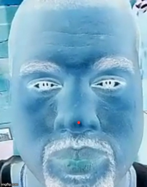 stare at the red dot for 69 seconds then blink repeatedly | image tagged in kanye west stare | made w/ Imgflip meme maker