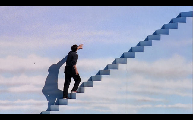 Truman show stairs Blank Meme Template