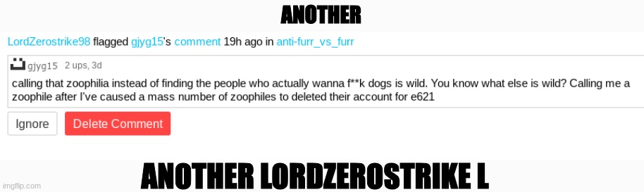 ANOTHER; ANOTHER LORDZEROSTRIKE L | made w/ Imgflip meme maker