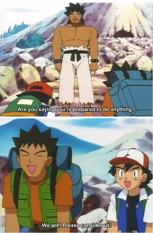 High Quality Ash and Brock Begging Blank Meme Template