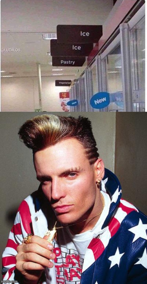 Ice ice | image tagged in vanilla ice,ice | made w/ Imgflip meme maker