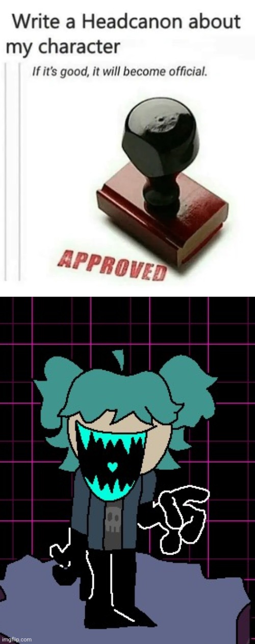 image tagged in write a headcanon about my character | made w/ Imgflip meme maker