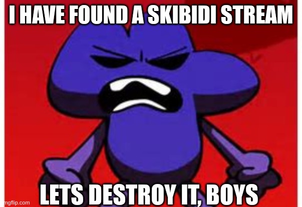 I HAVE FOUND A SKIBIDI STREAM; LETS DESTROY IT, BOYS | image tagged in whos with me | made w/ Imgflip meme maker