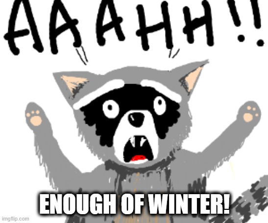The Thaw In The South Draws Near! | ENOUGH OF WINTER! | image tagged in winter 2024,crazy weather,2024 winter | made w/ Imgflip meme maker
