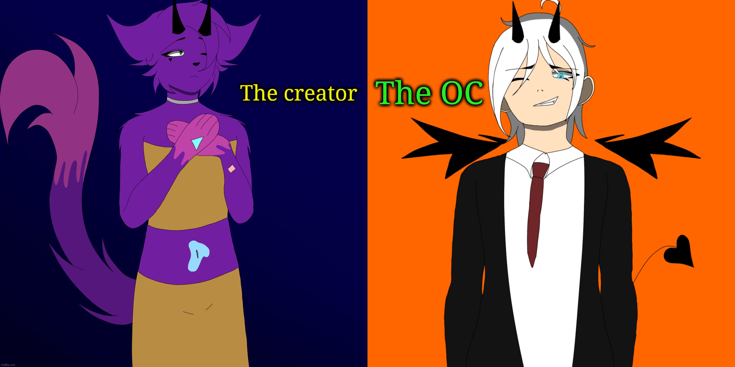 .-. | The OC; The creator | image tagged in alo,spire | made w/ Imgflip meme maker