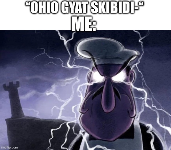 fr | “OHIO GYAT SKIBIDI-“; ME: | image tagged in you should yeeeoooowww yourself now | made w/ Imgflip meme maker