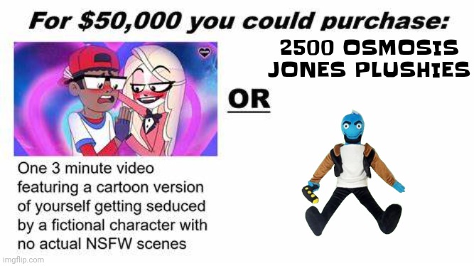 I would buy the plush if etsy  didn't say "sorry this page is unavailable" | 2500 OSMOSIS JONES PLUSHIES | image tagged in for 50 000 you could purchase | made w/ Imgflip meme maker