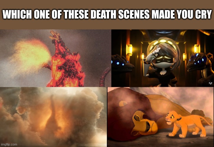 WHICH ONE OF THESE DEATH SCENES MADE YOU CRY | made w/ Imgflip meme maker