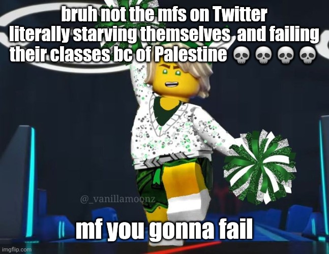 twink mfer | bruh not the mfs on Twitter literally starving themselves  and failing their classes bc of Palestine 💀💀💀💀; mf you gonna fail | image tagged in twink mfer | made w/ Imgflip meme maker