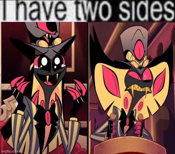 I have two sides | image tagged in i have two sides | made w/ Imgflip meme maker