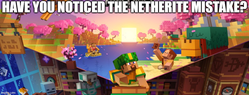 HAVE YOU NOTICED THE NETHERITE MISTAKE? | made w/ Imgflip meme maker