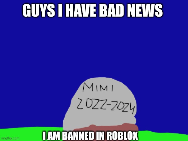 I died in Roblox | GUYS I HAVE BAD NEWS; I AM BANNED IN ROBLOX | image tagged in roblox banned for 1 day | made w/ Imgflip meme maker