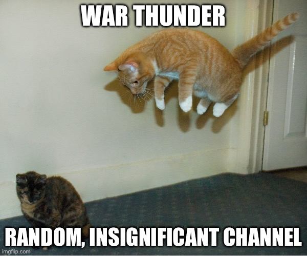 But seriously, why every channel? | WAR THUNDER; RANDOM, INSIGNIFICANT CHANNEL | image tagged in cat pounce | made w/ Imgflip meme maker