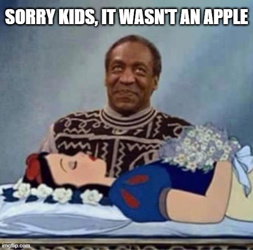 Rufee White | SORRY KIDS, IT WASN'T AN APPLE | image tagged in dark humor | made w/ Imgflip meme maker