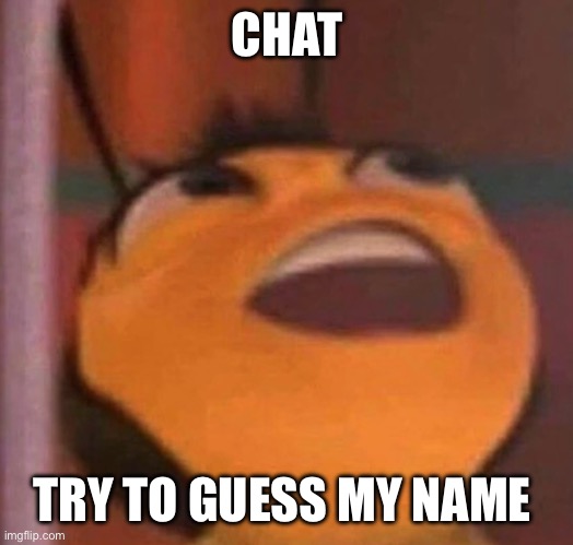 i’m bored | CHAT; TRY TO GUESS MY NAME | image tagged in bee movie | made w/ Imgflip meme maker