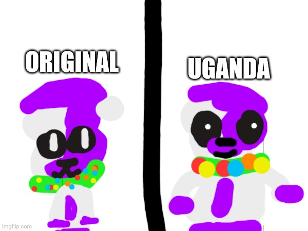 Original Jolly bear vs Uganda Jolly bear | UGANDA; ORIGINAL | image tagged in knuckles commiting suicide,uganda jolly bear commiting suicide | made w/ Imgflip meme maker