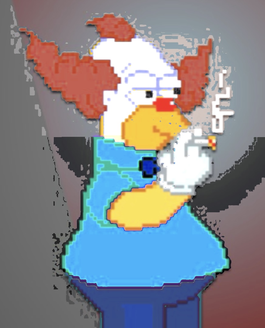 Krusty Van Der Zee smoking a cigarette Blank Meme Template