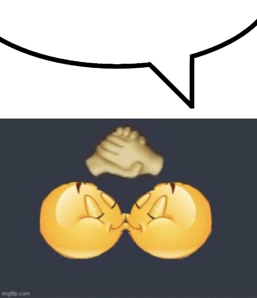 image tagged in speech bubble,emoji kiss | made w/ Imgflip meme maker