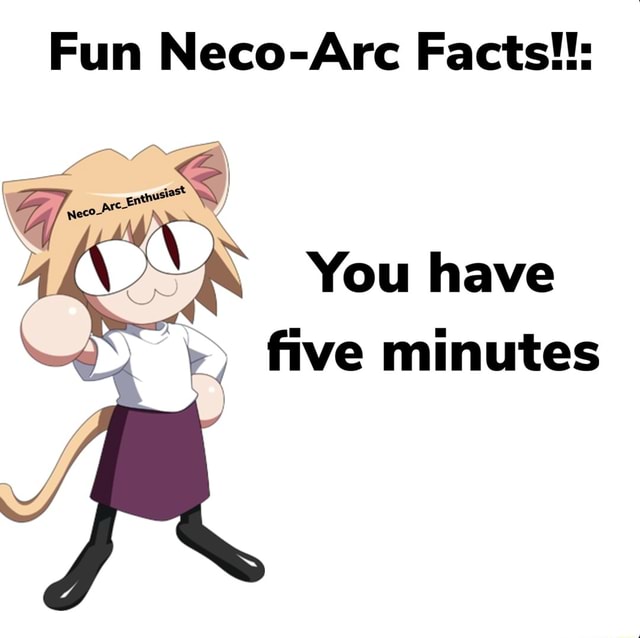 High Quality fun neco arc facts Blank Meme Template