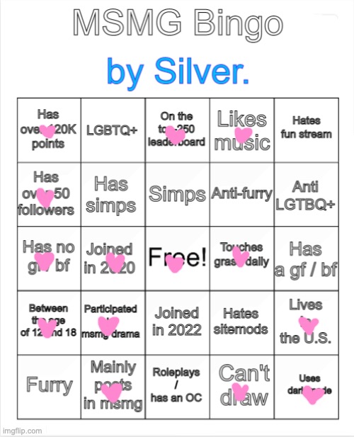 why is it impossible to get a blackout on this bingo | image tagged in silver 's msmg bingo | made w/ Imgflip meme maker