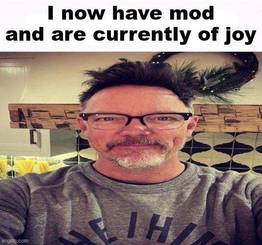 I now have mod and are currently of joy | made w/ Imgflip meme maker