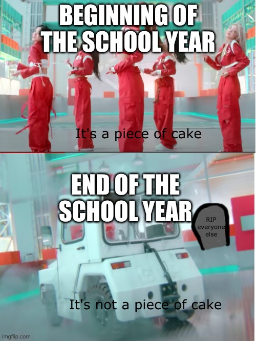 BEGINNING OF THE SCHOOL YEAR; END OF THE SCHOOL YEAR | made w/ Imgflip meme maker