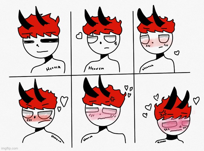 I forgot I made one of these | image tagged in heaven blush | made w/ Imgflip meme maker