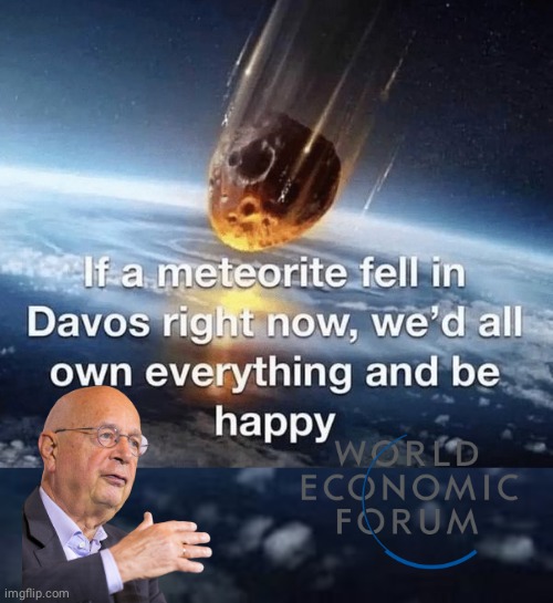 Meteor hit Davos | image tagged in first world problems | made w/ Imgflip meme maker