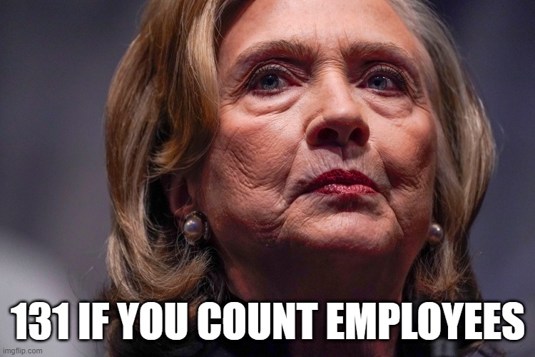 Body count in the house | 131 IF YOU COUNT EMPLOYEES | image tagged in hillary clinton,hillary,clinton,suicide,hillary for prison,lock her up | made w/ Imgflip meme maker