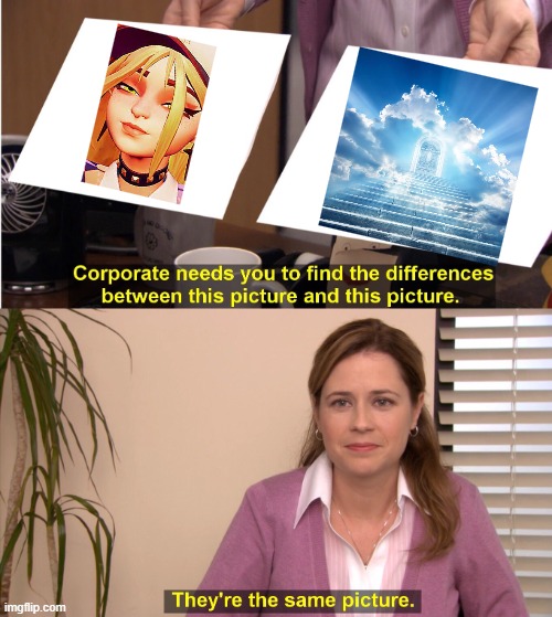 helsie best girl | image tagged in memes,they're the same picture | made w/ Imgflip meme maker
