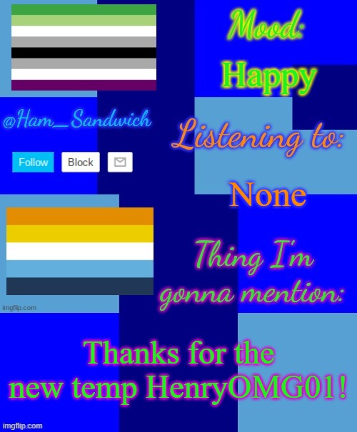 Ham_Sandwiches Temp, by HenryOMG01 | Happy; None; Thanks for the new temp HenryOMG01! | image tagged in ham_sandwiches temp by henryomg01 | made w/ Imgflip meme maker