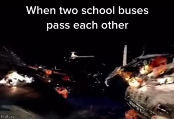Space battles go down | image tagged in star wars,school bus | made w/ Imgflip meme maker