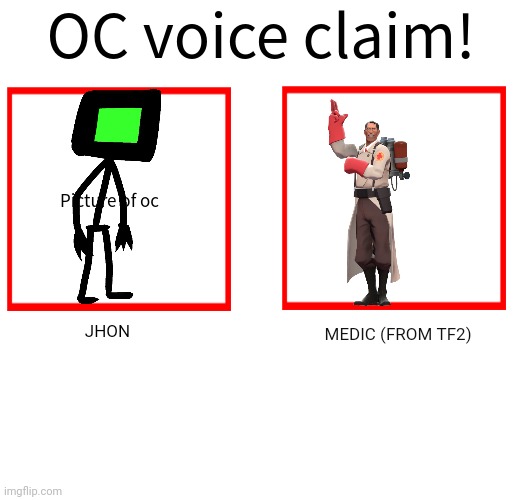 Might seem racist but trend train I gotta jump | JHON; MEDIC (FROM TF2) | image tagged in oc voice claim challenge | made w/ Imgflip meme maker