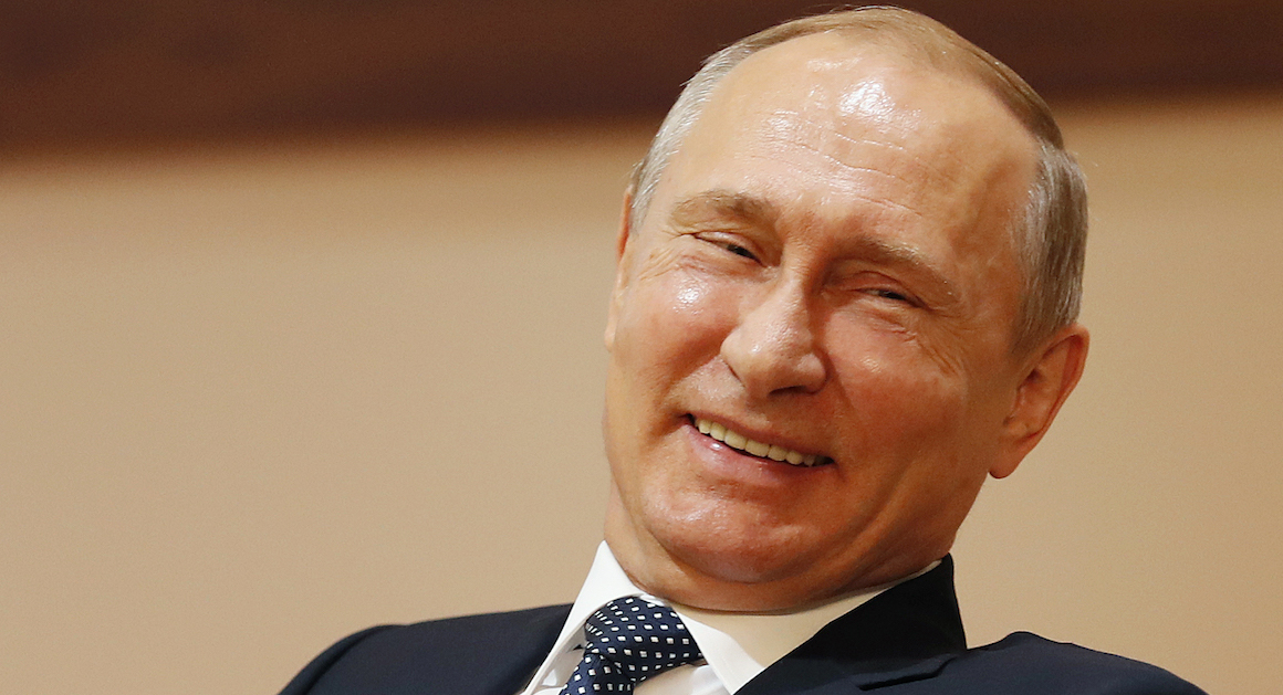 Laughing Putin Blank Meme Template
