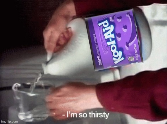 Modern politics | image tagged in i'm so thirsty,drink the,kool-aid | made w/ Imgflip meme maker