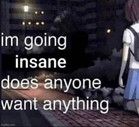 im going insane does anyone want anything | image tagged in im going insane does anyone want anything | made w/ Imgflip meme maker