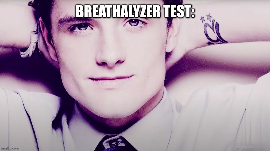 Josh hutcherson whistle | BREATHALYZER TEST: | image tagged in josh hutcherson whistle | made w/ Imgflip meme maker