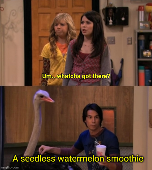 Whatcha Got There? | A seedless watermelon smoothie | image tagged in whatcha got there | made w/ Imgflip meme maker