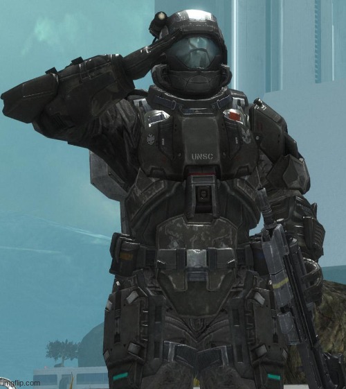 ODST salute | image tagged in odst salute | made w/ Imgflip meme maker