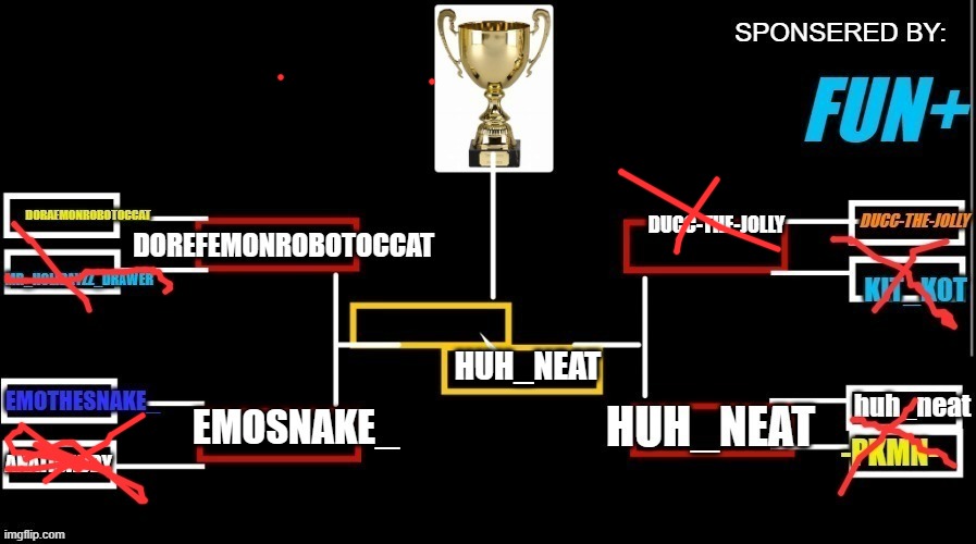 huh_neat wins!!! | HUH_NEAT | made w/ Imgflip meme maker