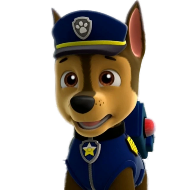 High Quality PAW Patrol: Chase Transparent Blank Meme Template