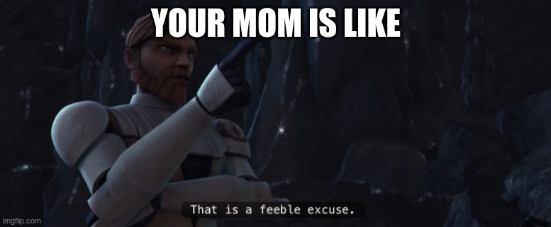 obi wan kenobi | YOUR MOM IS LIKE | image tagged in obi wan kenobi | made w/ Imgflip meme maker