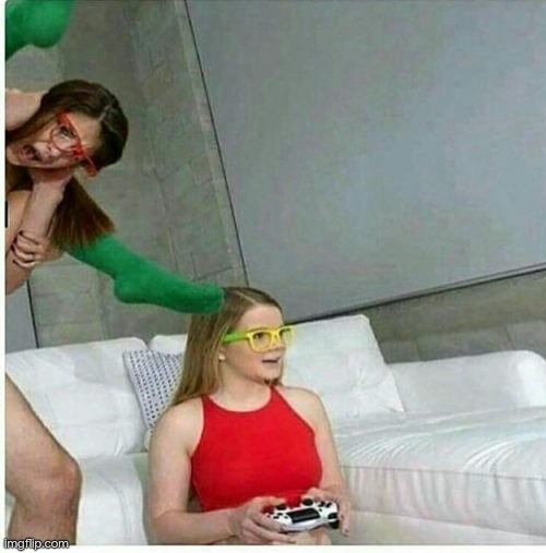 Porn Gaming Girls Fcked Meme | image tagged in porn gaming girls fcked meme | made w/ Imgflip meme maker