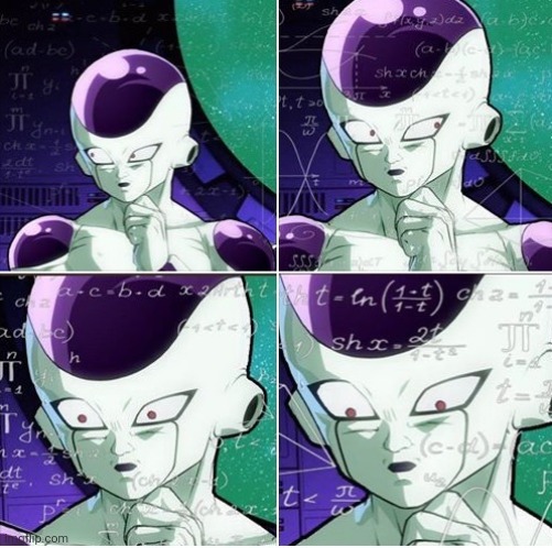 Thinking Frieza | image tagged in thinking frieza | made w/ Imgflip meme maker