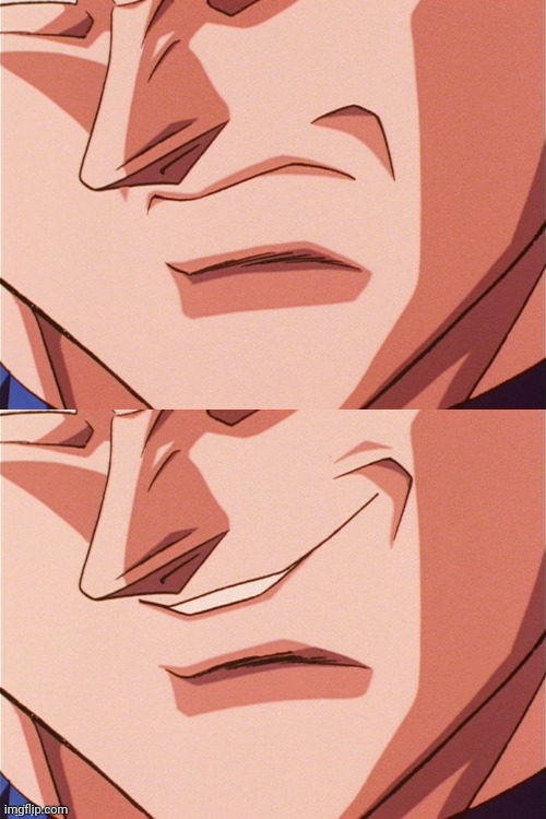 vegeta evil smile | image tagged in vegeta evil smile | made w/ Imgflip meme maker