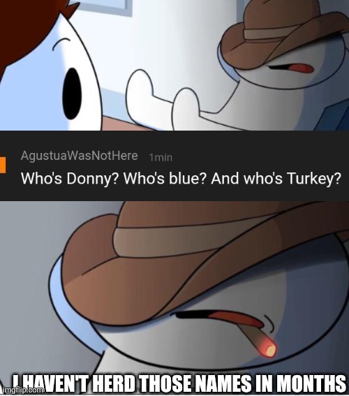 i haven't heard that name in years | I HAVEN'T HERD THOSE NAMES IN MONTHS | image tagged in i haven't heard that name in years | made w/ Imgflip meme maker